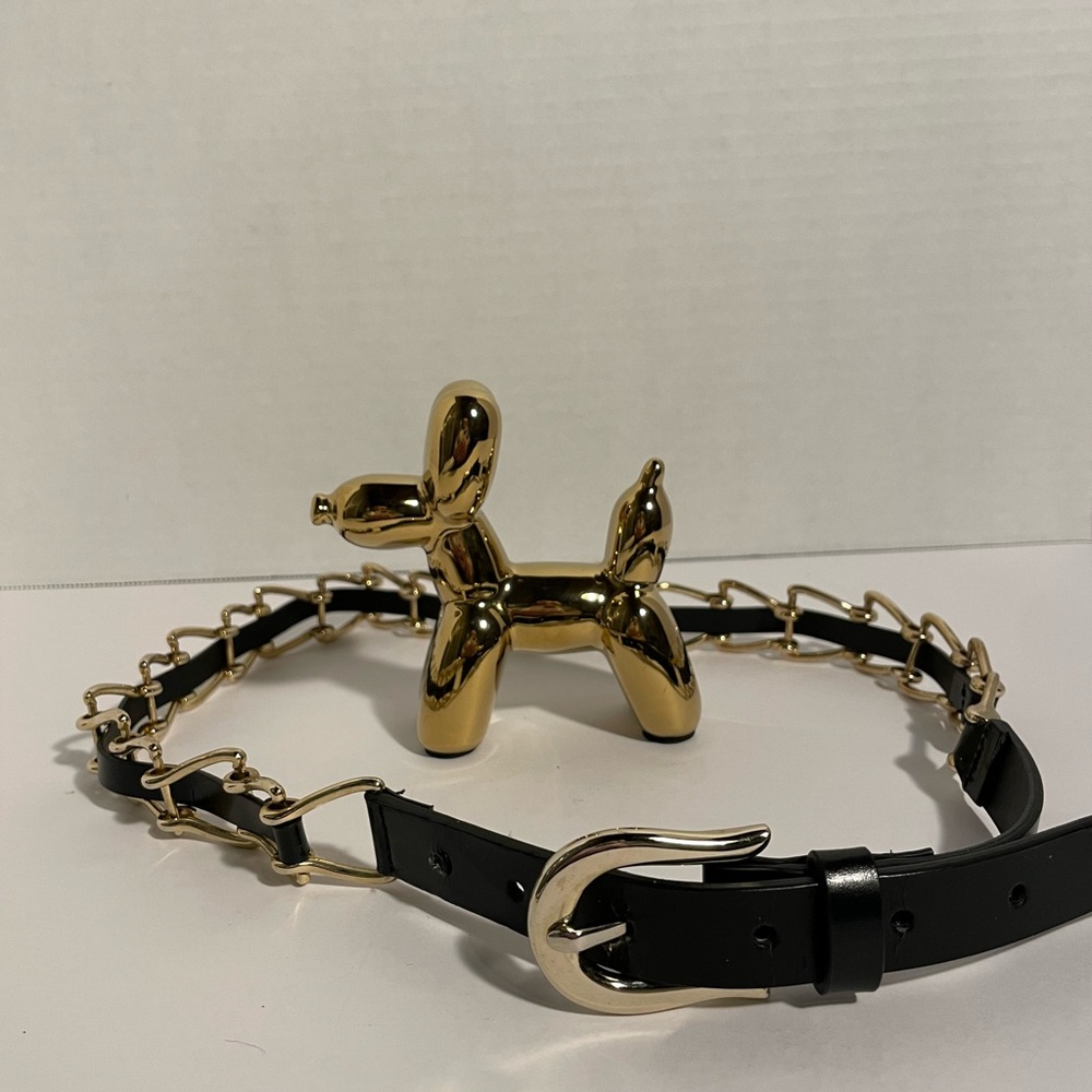 Belt and gold metal women’s belt